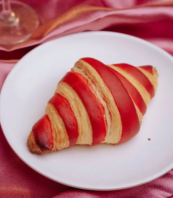 Freshly baked Cherry Croissant in Pokhara filled with real cherries, available at Kathmandu Fresh Bakery.