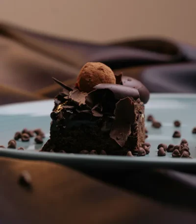 Rich, fudgy chocolate brownie in Pokhara, fresh from the oven at Kathmandu Fresh Bakery. The best brownies in town!