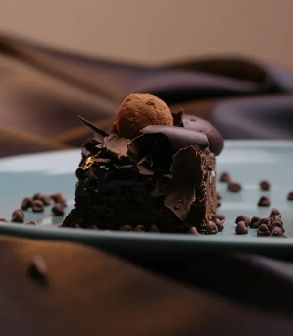 Rich, fudgy chocolate brownie in Pokhara, fresh from the oven at Kathmandu Fresh Bakery. The best brownies in town!