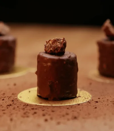 Ferrero Rocher Pastry in Pokhara. A luxurious chocolate and hazelnut dessert from Kathmandu Fresh Bakery