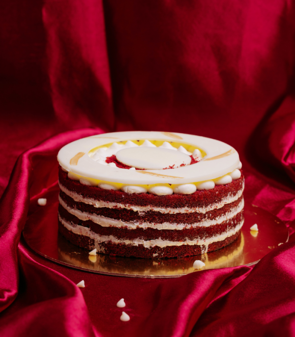 Best Red Velvet Cake in Pokhara with cream cheese frosting, available at Kathmandu Fresh Bakery